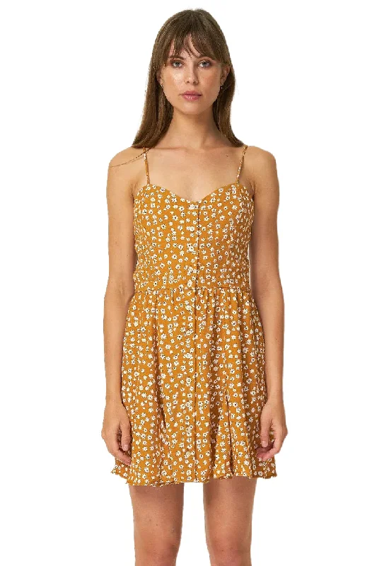 Trendy Club Mini Dresses-Rue Stiic WOMENS PALMDALE MINI DRESS COLORADO DAISY DESERT SUN