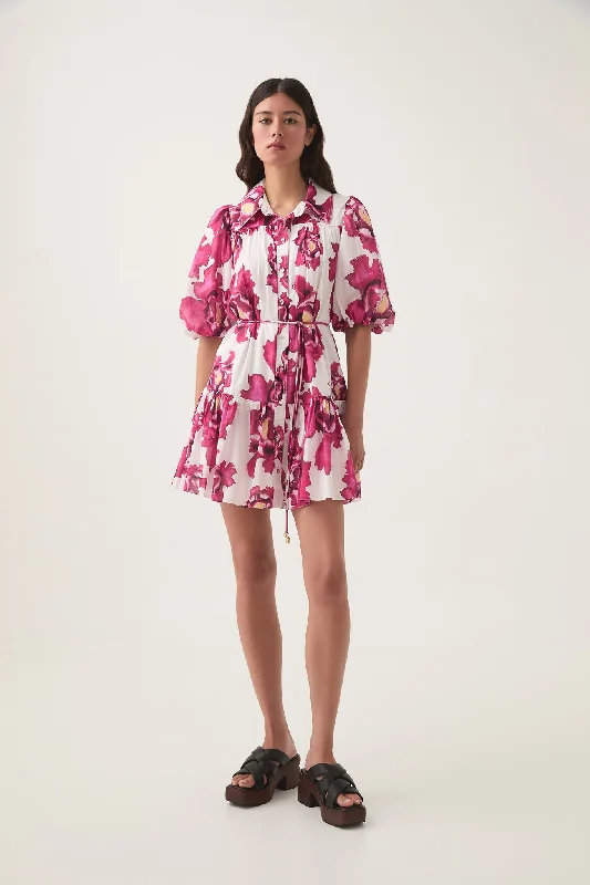 Halter Club Mini Dresses-Eliza Smock Mini Dress