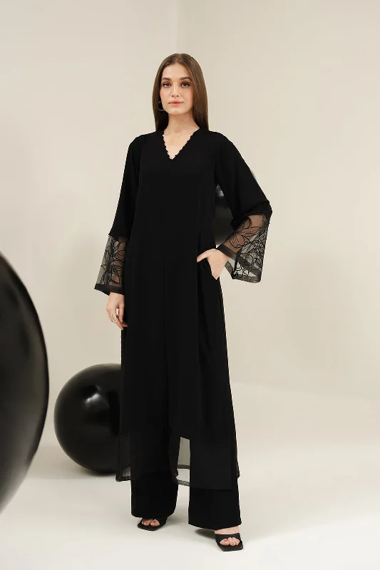 Grey Long Sleeve Maxi Dresses-Mahzar Long