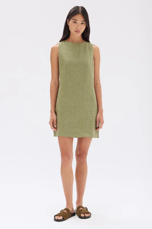 Club Mini Dresses-Nadine Linen Mini Dress