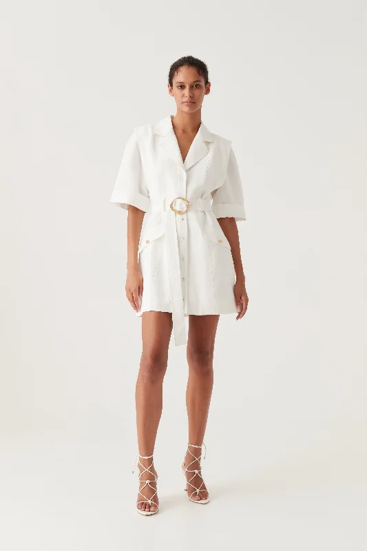 Knit Party Mini Dresses-Lyric Belted Mini Dress