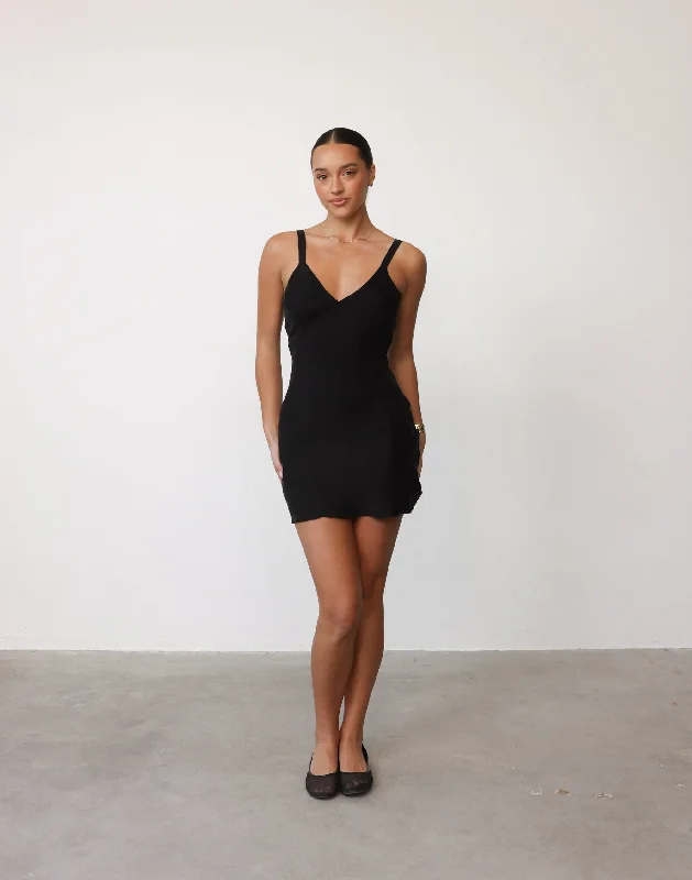 Summer Mini Dresses-Zaya Mini Dress (Black)