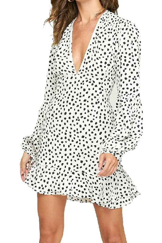 Backless Sexy Mini Dresses-Rue Stiic WOMENS ROMEO MINI DRESS PEBBLES - NOIR