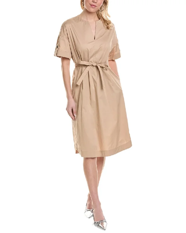 Vacation Midi Dresses-Peserico womens  Midi Dress, 46, Beige