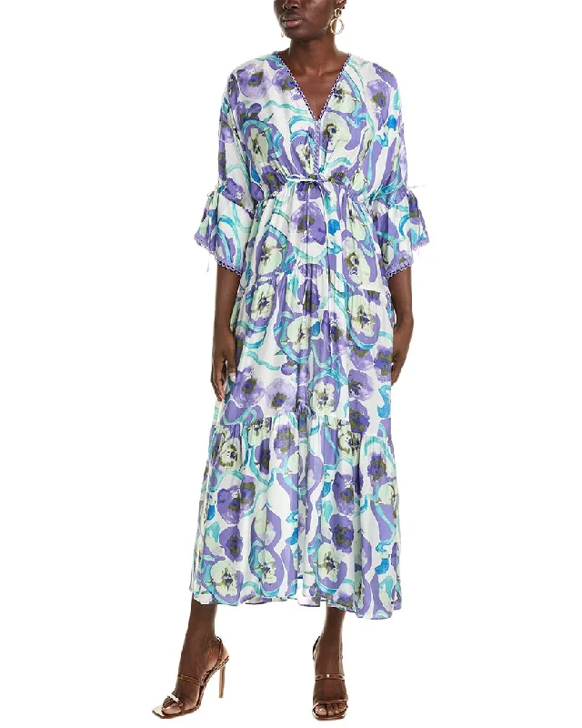 Plus Size Boho Midi Dresses-Diane von Furstenberg Boris Silk-Blend Midi Dress