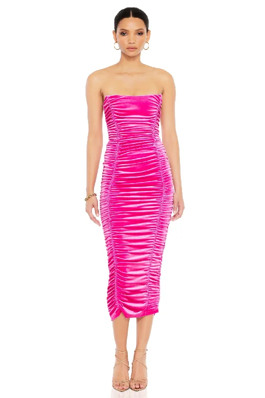 Winter Midi Dresses-Nookie Verve Midi Dress - Hot Pink