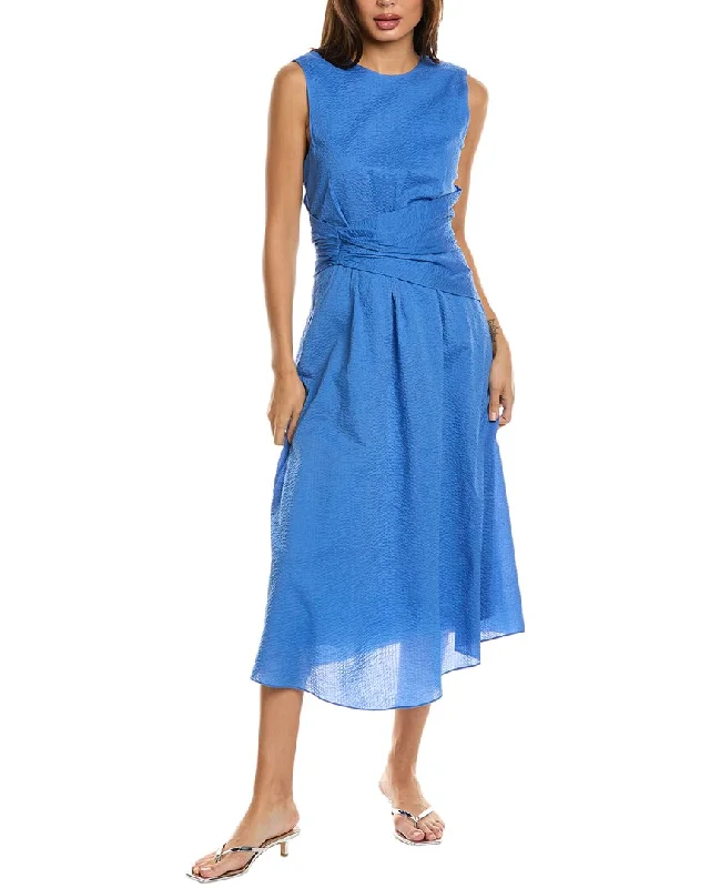 Teens Vintage Midi Dresses-FRAME Denim Ruched Midi Dress