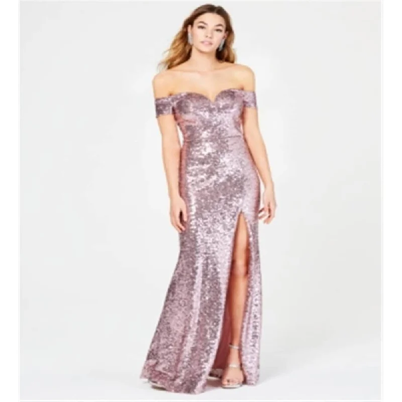 Purple Short Evening Dress-B Darlin Women's Sequin Gown Dress Pink Size 5-6 - 45052