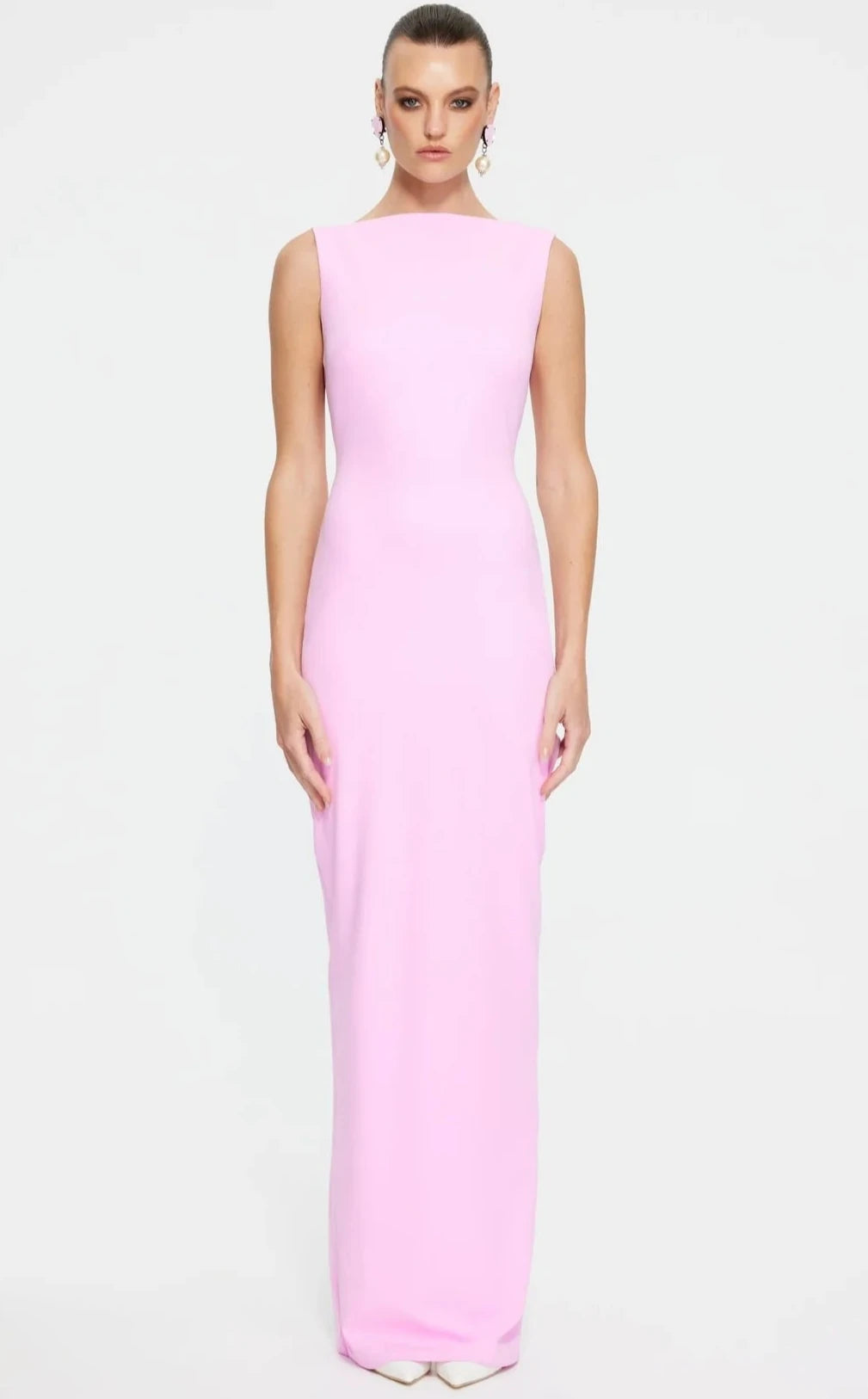 Vintage Chiffon Evening Dress-Verona Gown (Taffy Pink)