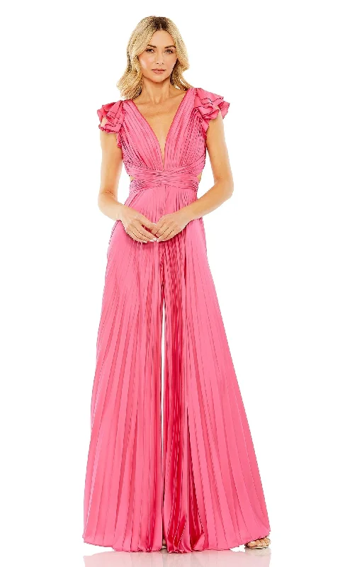 V Neck Formal Maxi Dresses-Mac Duggal Long Formal Jumpsuit 27361