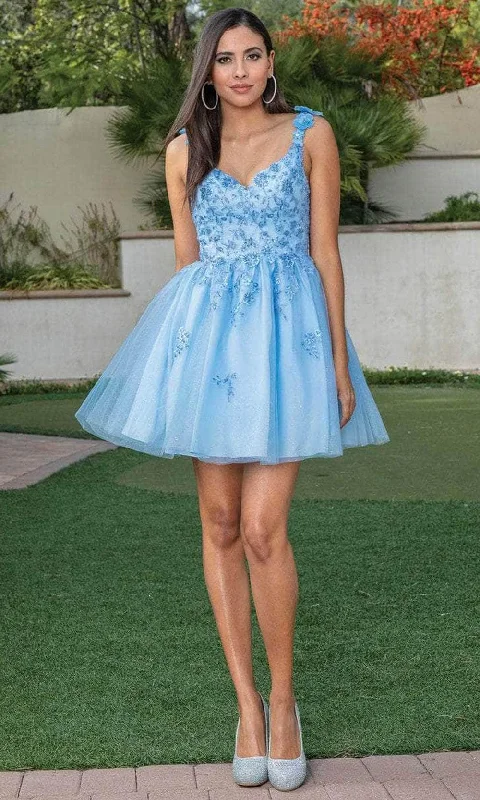 Dancing Queen 3299 - Beaded Bodice A-Line Cocktail Dress