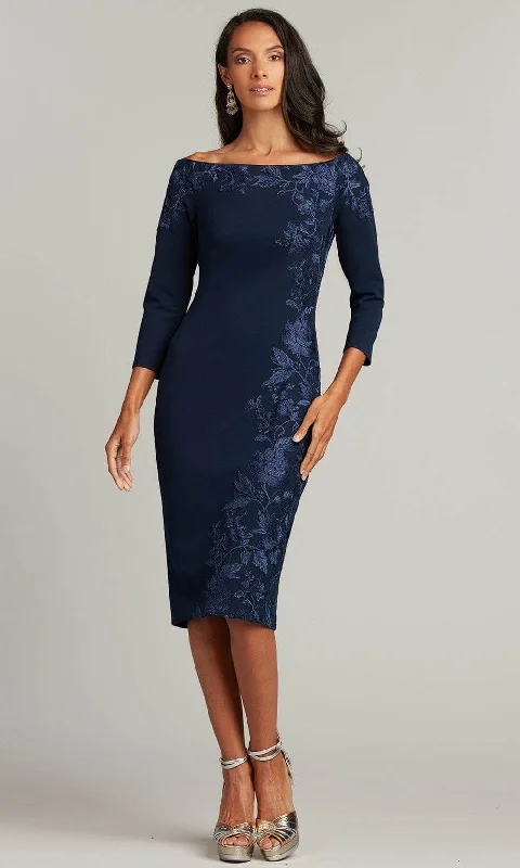 Tadashi Shoji BRX22066M - Kline Embroidered Crepe Dress