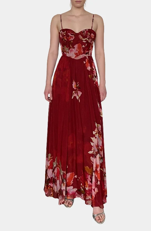 Floral Formal Maxi Dresses-Tuhi Corsetted Long Dress