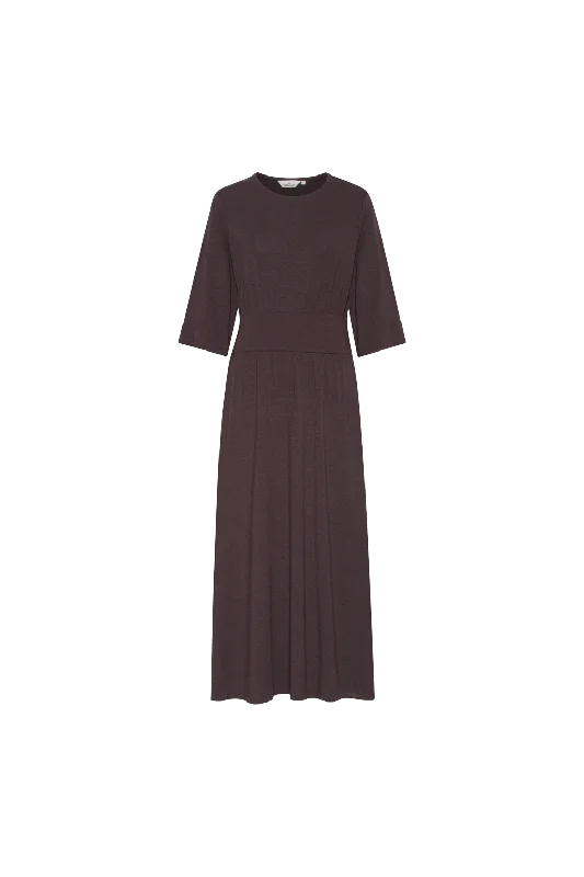 Backless Maxi Dresses-Jo Long Dress - Chocolate Plum