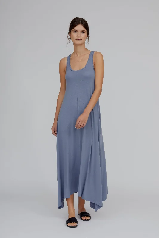 Festival Maxi Dresses-Jo Long Tank Dress - Flint Stone