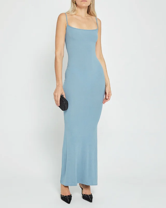 Off Shoulder Casual Maxi Dresses-Soft Lounge Long Slip Dress